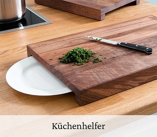 Kuechenhelfer Schneidbrett Walnuss